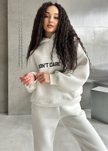 Повсякденний оверсайз костюм двійка: худі з капюшоном та написом + штани Україна (322735973)