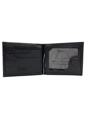 Зажим для купюр из натуральной кожи черный турецкий Karya (336377893)