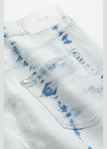 Голубая кэжуал тай-дай джинсовая юбка с низкой талией H&M