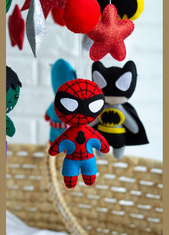 Детский мобиль на кроватку для младенцев WooolyWool «Супер-герои» No Brand (342757893)