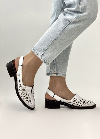 Белые босоножки женские кожаные Sherlock Soon