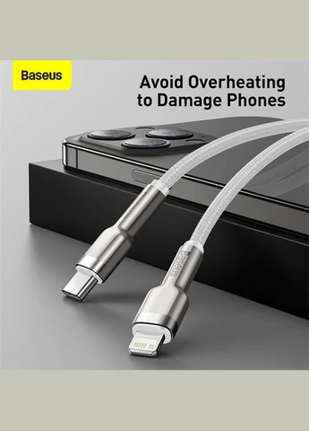 Кабель металеві штекери Type-C to Lightning Metal Data Cable 2 м (CATLJK-B02) Baseus (300124887)