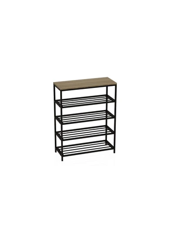 Полка для обуви Слайм 4 820x630x260 Черный металл ДСП 16 мм (FRD-105162) Ferrum-decor (391923729)
