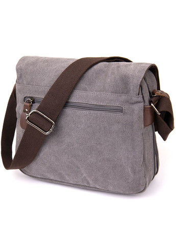 Сумка почтальонка текстильная 20605 Серая Vintage (366881037)