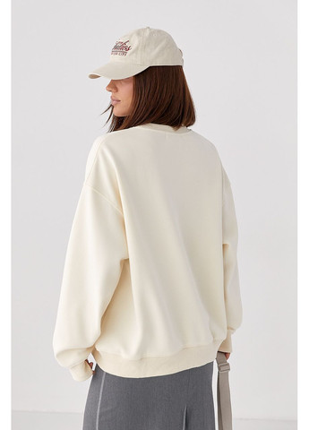 Кремовий теплий спортивний світшот із начосом Lurex (353036874)