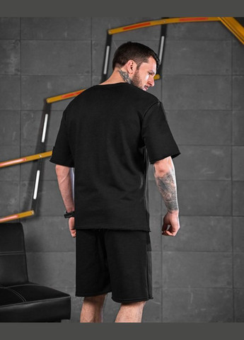 Стильний чоловічий літній костюм Stone Island тринитка чорний Freedom (340272986)