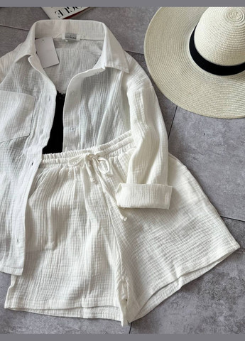 Женский костюм с муслиной рубашки и шорты. MonCher (332615319)