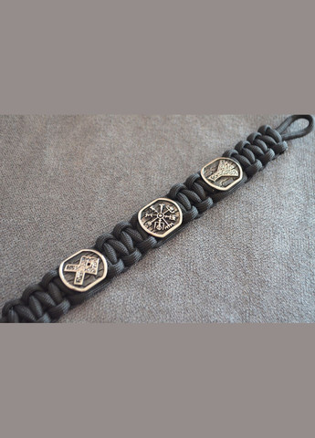 Браслет с Молотом Тора и рунами из паракорда переплет цвет под заказ + брелок в подарок No Brand (341738816)