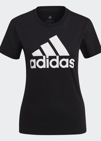Черная всесезон футболка essentials logo adidas