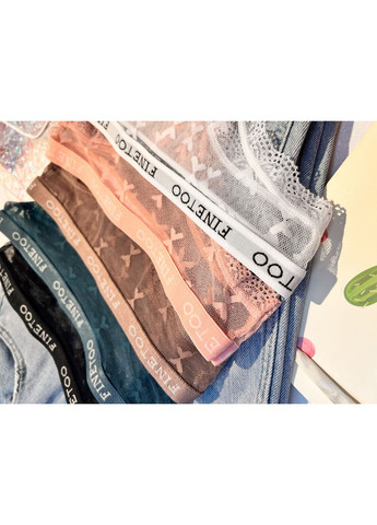 Набор кружевных стрингов с прозрачной сеткой, 5 шт, сексуальное бельё (чёрный, белый, бежевый, розовый, изумрудный), р. S–XL Finetoo (361113555)