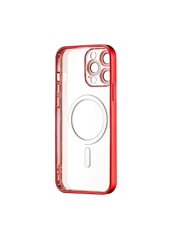 Чохол силіконовий Ductil Metallic Edge з MagSafe захист камери для iPhone 13 Pro Max червоний Case (370164490)