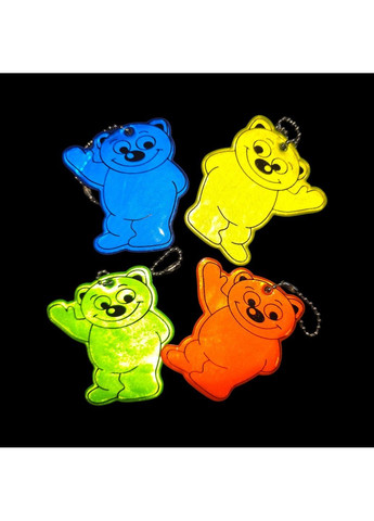 Брелок світловідбивний «Ведмедик», 5 х 5 см Помаранчевий No Brand (371135643)