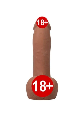 Фалоімітатор Doc Johnson The Realistic Cock ULTRASKYN - 7 Inch with Balls Caramel No Brand (402622735)