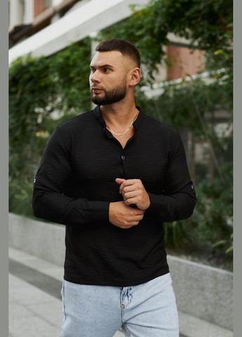 Черная праздничный, повседневный, вечерний, кэжуал рубашка Intruder