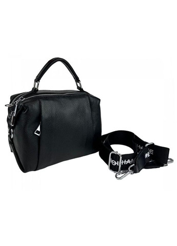 Женская кожаная сумка черная UnaBorsetta (360893821)