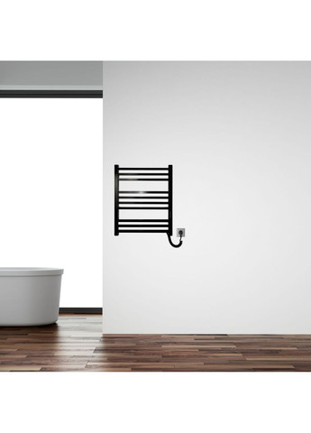 Рушникосушарка електрична з контроллером Чорний глянець 590*490 Carino LORENZO (367604540)