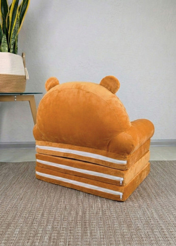 Детское кресло игрушка Медведь карамельное плюшевое раскладное в кровать Lalapka (372166669)