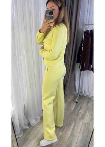 Костюм женский теплый на флисе брюки палаццо и жакет No Brand (366743974)