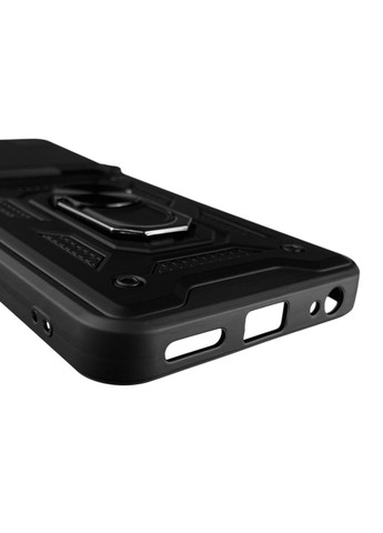 Чехол для Spark Go 2025 (KL4) бронированный с кольцом-держаталем со шторкой на техно спарк гo 2025 черный rg1 Tecno (366232184)