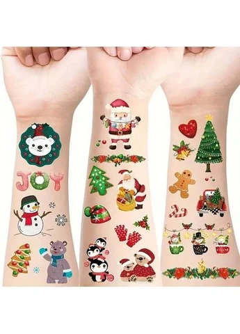 Набір дитячих тимчасових тату "Різдво та Новий рік № 1" tattoo-mini-set-cmas-30-1 Fresh Tattoo (395307371)