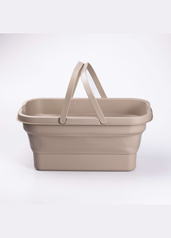 Кошик для пікніка зі столиком розкладний 44х26х23 см, бежевий SLOW JOURNEY (327415873)