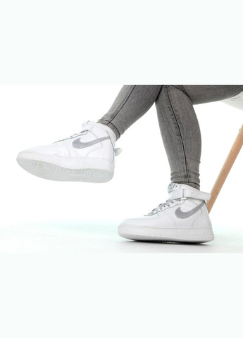 Белые зимние кроссовки зимние мужские и женские nike air force 1 winter high white fur | найк аир форс 1 высокие белые с мехом No Brand