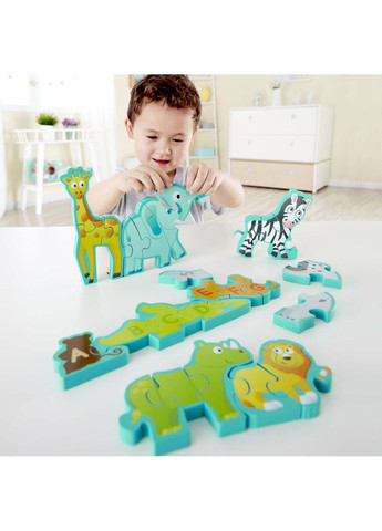 Деревянный пазл-алфавит Парад зверей 26 элементов () Hape E1627 (366578400)