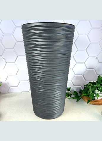 Кашпо с декором "волна" 10 л, Гранит Фьюжн Алеана (365814991)