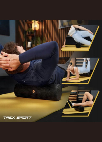 Роллер массажер TX-045EPR EPP соты 45см черный TREX Sport (311949270)