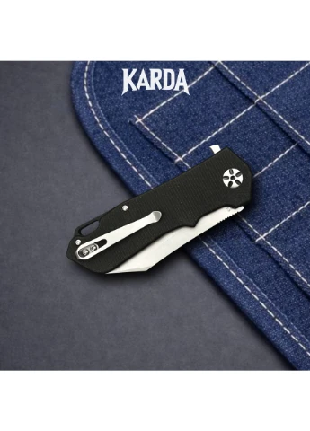 Нож складной Karda J323 Black No Brand (376892350)