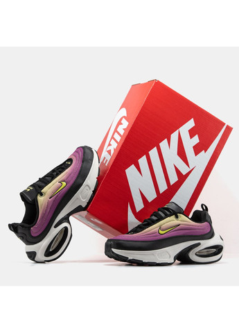 Кроссовки женские No Brand Air Max Portal Black Yellow | Найк Еір Макс Портал чёрные демисезоны (367086400)