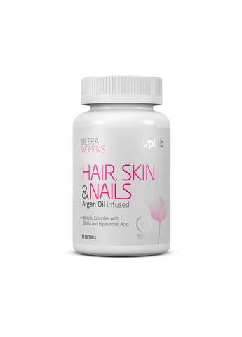 Витамины и минералы Ultra Women's Hair, Skin & Nails, 90 капсул VPLab Nutrition (293339799)
