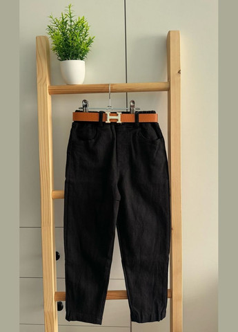 Черные демисезонные брюки No Brand