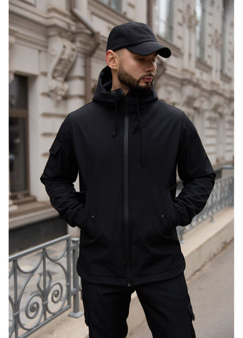 Мужской утепленный костюм из Softshell - защита от ветра и влаги, комфорт в холодную и морозную погоду черный Intruder soft shell (359381184)