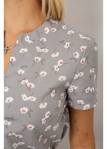 Сіра сукня софт з принтом, колір рожевий, 230r1016 Ager