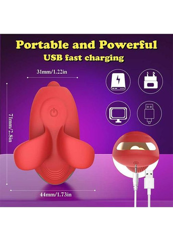 Клітеральний смарт-вібратор на палець Love Spouse бордового кольору для мастурбації, так і любовних ігор China (360603843)