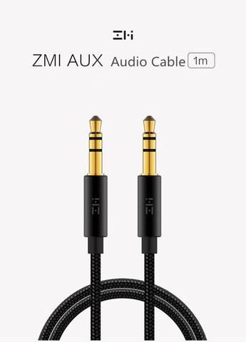 Кабель ZMI AUX Audio braided cable 1m черный (AL103) Xiaomi (279826287)