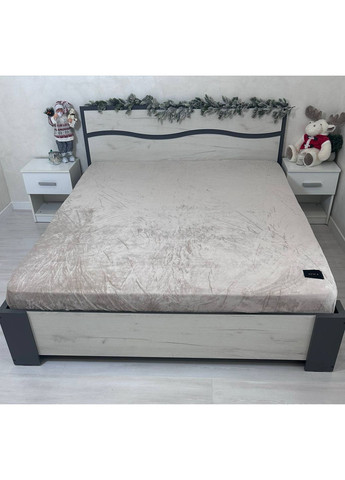 Велюрове простирадло на резинці 180*200см Vishnya (372113132)