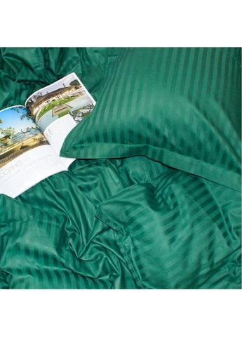 Постельное белье SatinStripe 30-0017Green 160х220 (m30593) Mirson SatinStripe 30-0017Green 160х220 Полуторний Євро (377531334)