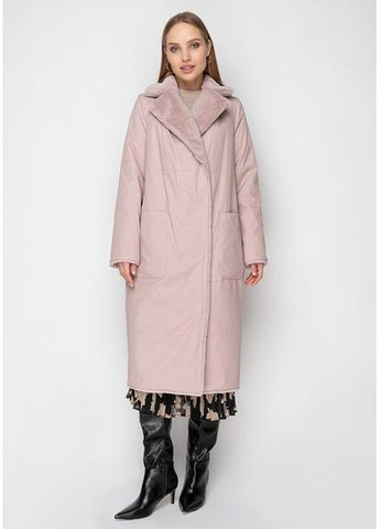 Пальто с Воротником Шаль из Эко-Меха 1101M-C Айвори/ Айвори SAM L Samange (367582362)