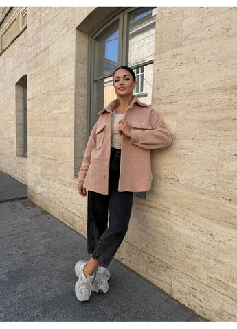 Тепла жіноча сорочка шерсть букле No Brand Б1466-056/3 (356568438)