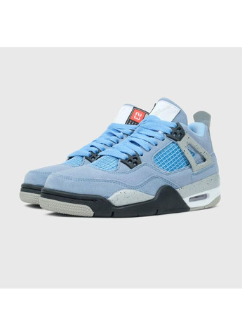 Черные демисезонные кроссовки мужские nike air jordan 4 university blue найк аир джордан No Brand