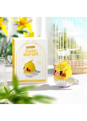 Миниконструктор фигурка попугая Корелла с подвижными крыльями, diy конструктор, 249 детали No Brand (370290508)