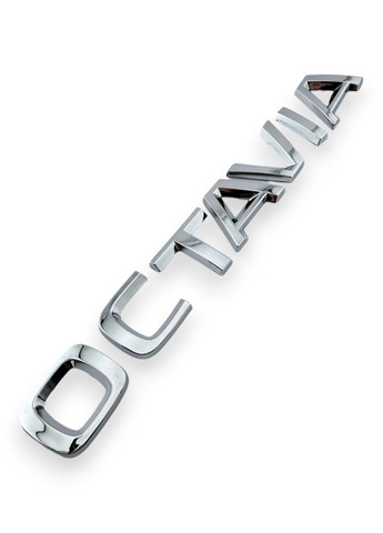 Эмблема наклейка на багажник Octavia шильдик Октавия Шкода 199/23 мм хром Skoda (354698405)