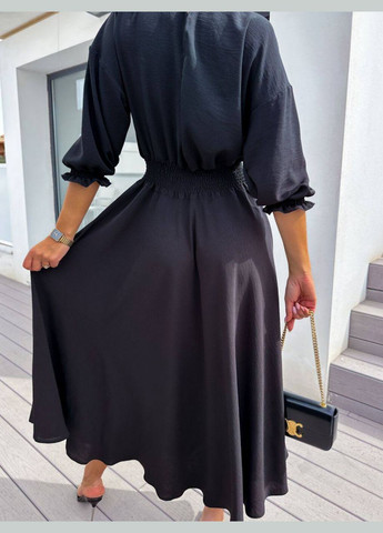 Чорна святковий, ділова, повсякденний, кежуал, вечірня сукня жіноча No Brand однотонна