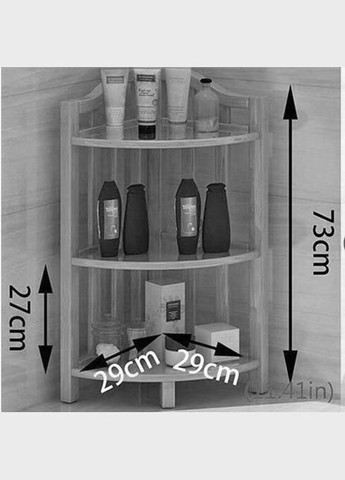 Стеллаж угловой для ванной из дерева Альваро 3 карри-зефир (ВУГ-30140320) No Brand (328091571)