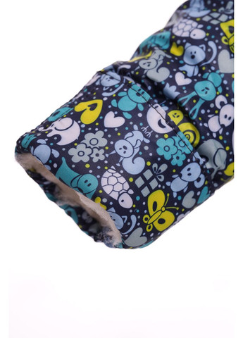 Человечек на меху для мальчика с принтом Животных синий 74 см (27579) BABYKROHA (297200000)