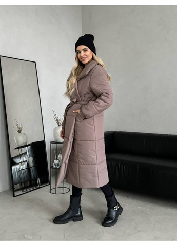 Темно-бежевое Женское зимнее пальто Osoblyva