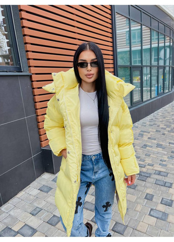 Желтый зимний Пуховик No Brand