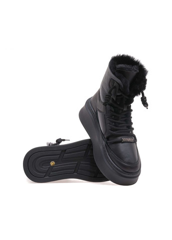 Зимние ботинки женские am20859m-8-1/black leather Arees Meniwa